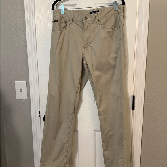 Polo by Ralph Lauren Tan Chinos with Slim Straight Fit - Picture 2 of 9